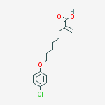 Structure of 8-(4-CHLOROPHENOXY)-2-METHYLEN-OCTANOIC ACID