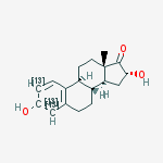 (8R,9S,13S,14S,16R)-3,16-dihydroxy-13-methyl-7,8,9,11,12,14,15,16-octahydro-6H-cyclopenta[a]phenanthren-17-one结构式