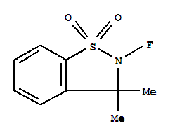 Structure of 2,3-DIHYDRO-3,3-DIMETHYL-2-FLUORO-1,2-BENZISOTHIAZOLE 1,1-DIOXIDE