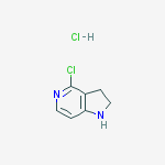 4-chloro-2,3-dihydro-1h-pyrrolo[3,2-c]pyridine Hydrochloride (1:1 )结构式