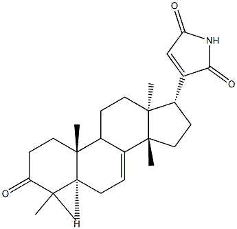 3-[(5ALPHA,13ALPHA,14BETA,17ALPHA)-4,4,14-三甲基-3-氧代雄甾-7-烯-17-基]-1H-吡咯-2,5-二酮结构式