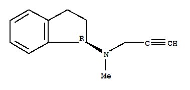 Structure of (R)-2,3-DIHYDRO-N-METHYL-N-2-PROPYNYL-1H-INDEN-1-AMINE