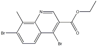 Structure of 4,7-Dibromoquinoline-3-carboxylic acid ethyl ester