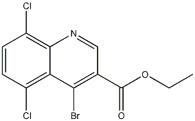 Structure of 4-Bromo-5,8-dichloroquinoline-3-carboxylic acid ethyl ester