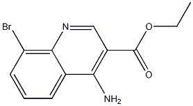 4-Amino-8-bromoquinoline-3-carboxylic acid ethyl ester结构式