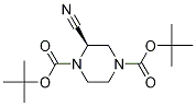 (R)-di-tert-butyl 2-cyanopiperazine-1,4-dicarboxylate结构式