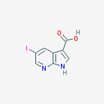 5-iodo-1h-pyrrolo[2,3-b]pyridine-3-carboxylic Acid结构式