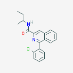 Structure of 3-Isoquinolinecarboxamide, 1-(2-chlorophenyl)-N-(1-methylpropyl)-