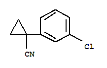 1 - (3 - 氯苯基)环丙烷甲腈结构式