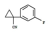 Structure of 1-(3-fluorophenyl)cyclopropane-1-carbonitrile