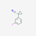 1-(3-iodophenyl)cyclopropane-1-carbonitrile结构式