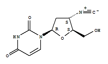 3-isocyano-2,3-dideoxyuridine结构式