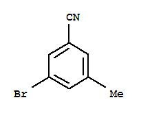 Structure of 3-BROMO-5-METHYLBENZONITRILE