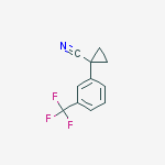 1-[3-(trifluoromethyl)phenyl]cyclopropane-1-carbonitrile结构式