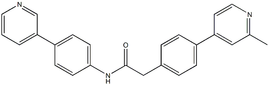 Structure of 2-[4-(2-methylpyridin-4-yl)phenyl]-N-(4-pyridin-3-ylphenyl)acetamide
