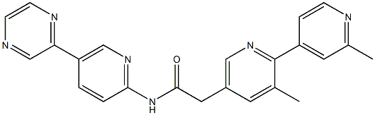 Structure of 2-(2',3-dimethyl-[2,4'-bipyridin]-5-yl)-N-(5-(pyrazin-2-yl)pyridin-2-yl)acetamide