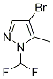 Structure of 4-bromo-1-(difluoromethyl)-5-methyl-1H-pyrazole(SALTDATA: FREE)
