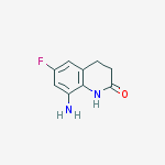 8-AMINO-6-FLUORO-3,4-DIHYDRO-2(1H)-QUINOLINONE, 95%结构式