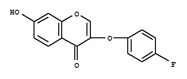 Structure of 3-(4-fluorophenoxy)-7-hydroxy-4h-1-benzopyran-4-on