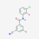 Structure of N-(3-CHLORO-2-FLUOROPHENYL)-3-CYANO-5-FLUOROBENZAMIDE