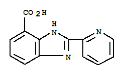 2-(2-吡啶基)-1H-苯并咪唑-7-羧酸结构式