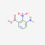 Structure of BENZOIC ACID 3-(METHYLAMINO)-2-NITRO-