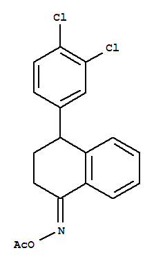 Structure of 1(2H)-Naphthalenone,4-(3,4-dichlorophenyl)-3,4-dihydro-, O-acetyloxime, (±-)