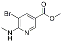 Methyl 5-broMo-6-(MethylaMino)nicotinate结构式