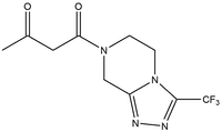1-[3-(三氟甲基)-1,2,4-三唑 [4,3-a]四氢吡嗪基]-1,3-丁二酮结构式