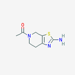 Thiazolo[5,4-c]pyridin-2-amine, 5-acetyl-4,5,6,7-tetrahydro-结构式