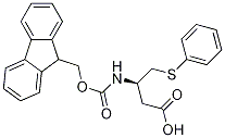 Structure of (R)-N-Fmoc-3-amino-4-(phenylthio)butanoic Acid