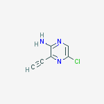 5-Chloro-3-ethynylpyrazin-2-ylamine结构式