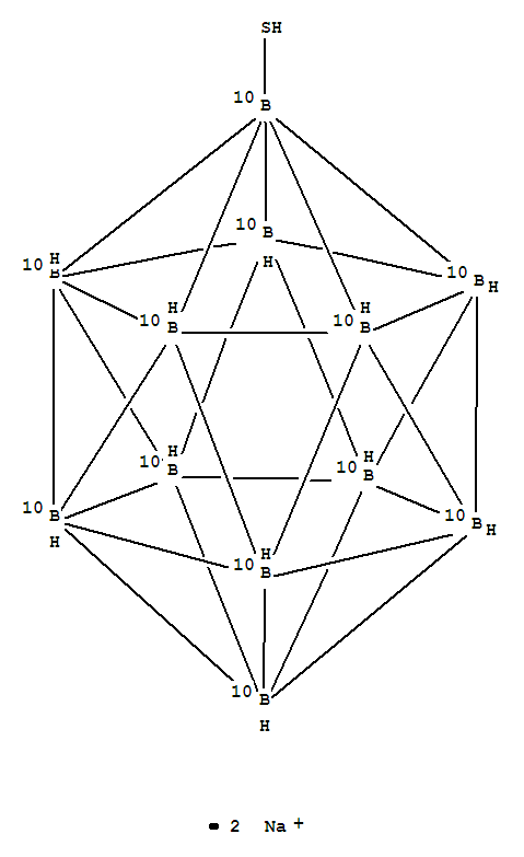 硼10-巯基十二硼烷双钠盐 （硼10-BSH）结构式