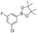 Structure of 3-Chloro-5-fluoro-(4,4,5,5-tetramethyl-1,3,2-dioxaborolan-2-yl)benzene