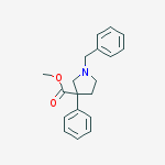 Methyl 1-benzyl-3-phenyl-3-pyrrolidinecarboxylate结构式