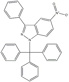 Structure of 5-nitro-3-phenyl-1-trityl-1H-indazole