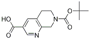 Structure of 7-(TERT-BUTOXYCARBONYL)-5,6,7,8-TETRAHYDRO-1,7-NAPHTHYRIDINE-3-CARBOXYLIC ACID
