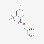 Structure of BENZYL 2-TERT-BUTYL-4-OXOPIPERIDINE-1-CARBOXYLATE