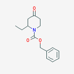 Chemical structure of benzyl 2-ethyl-4-oxopiperidine-1-carboxylate