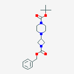 Structure of tert-butyl 4-(1-phenylmethoxycarbonylazetidin-3-yl)piperazine-1-carboxylate