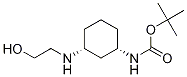 Structure of tert-butyl (1S,3R)-3-(2-hydroxyethylamino)cyclohexylcarbamate