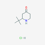 Structure of 2-tert-butylpiperidin-4-one HCl