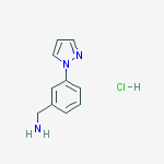 Structure of Benzenemethanamine, 3-(1H-pyrazol-1-yl)-, hydrochloride (1:1)