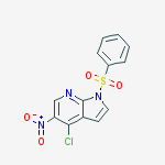 1-(苯磺酰基)-4-氯-5-硝基-1H-吡咯并[2,3-B]吡啶结构式