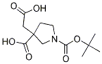 Structure of 1-(tert-butoxycarbonyl)-3-(carboxymethyl)pyrrolidine-3-carboxylic acid