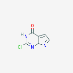 2-chloro-1,7-dihydropyrrolo[2,3-d]pyrimidin-4-one结构式
