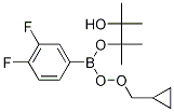 2-Cyclopropylmethoxy-4,5-difluorophenylboronic acid pinacol ester结构式