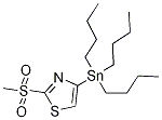 Structure of 2-(methylsulfonyl)-4-(tributylstannyl)thiazole
