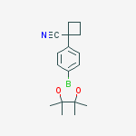 Structure of 1-[4-(4,4,5,5-tetramethyl-1,3,2-dioxaborolan-2-yl)phenyl]cyclobutane-1-carbonitrile