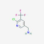 3-Aminomethyl-2-chloro-3-(trifluoromethyl)pyridine结构式